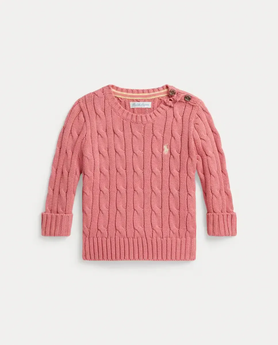 Джерси унисекс из хлопка с вязкой в восьмерку Polo Ralph Lauren, коралловый