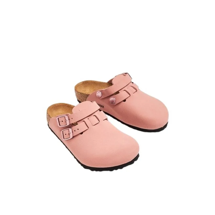 Детские босоножки Birkenstock Pink Clay Kay из материала Birko-Flor и Birkibuc, розовый — фото 3
