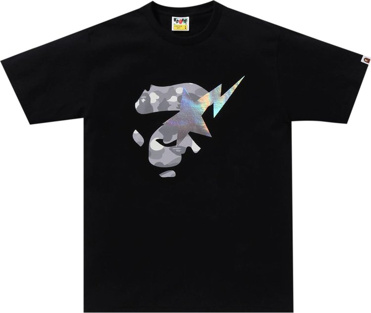 

Футболка BAPE City Camo Ape Face Sta 'Black', черный