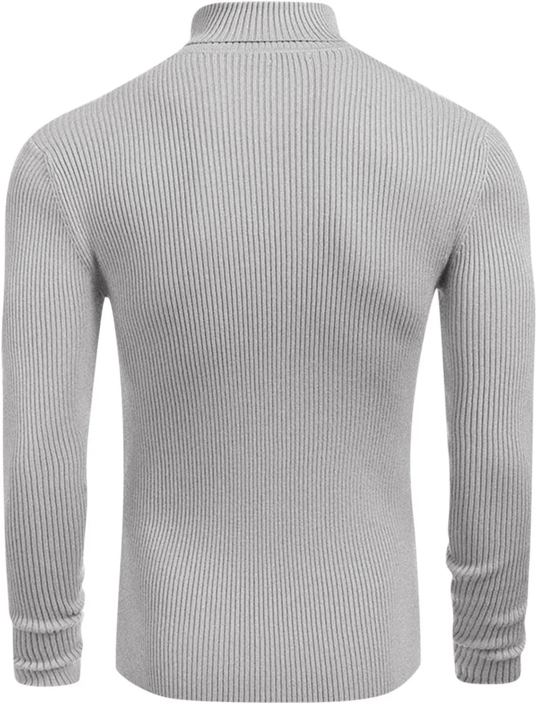 Мужской повседневный свитер-водолазка Slim Fit — фото 3