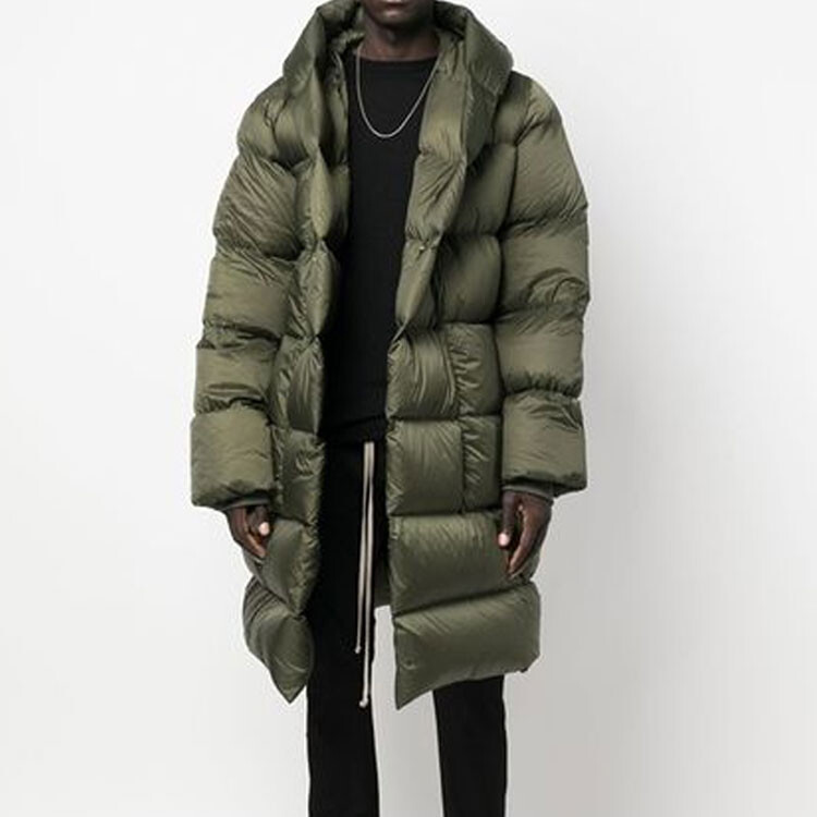 Пуховик мужской зеленый Rick Owens, зеленый — фото 3