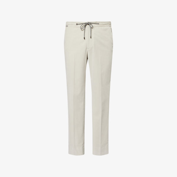 

Брюки из кордура с эластичным хлопком, зауженные к низу Corneliani, белый