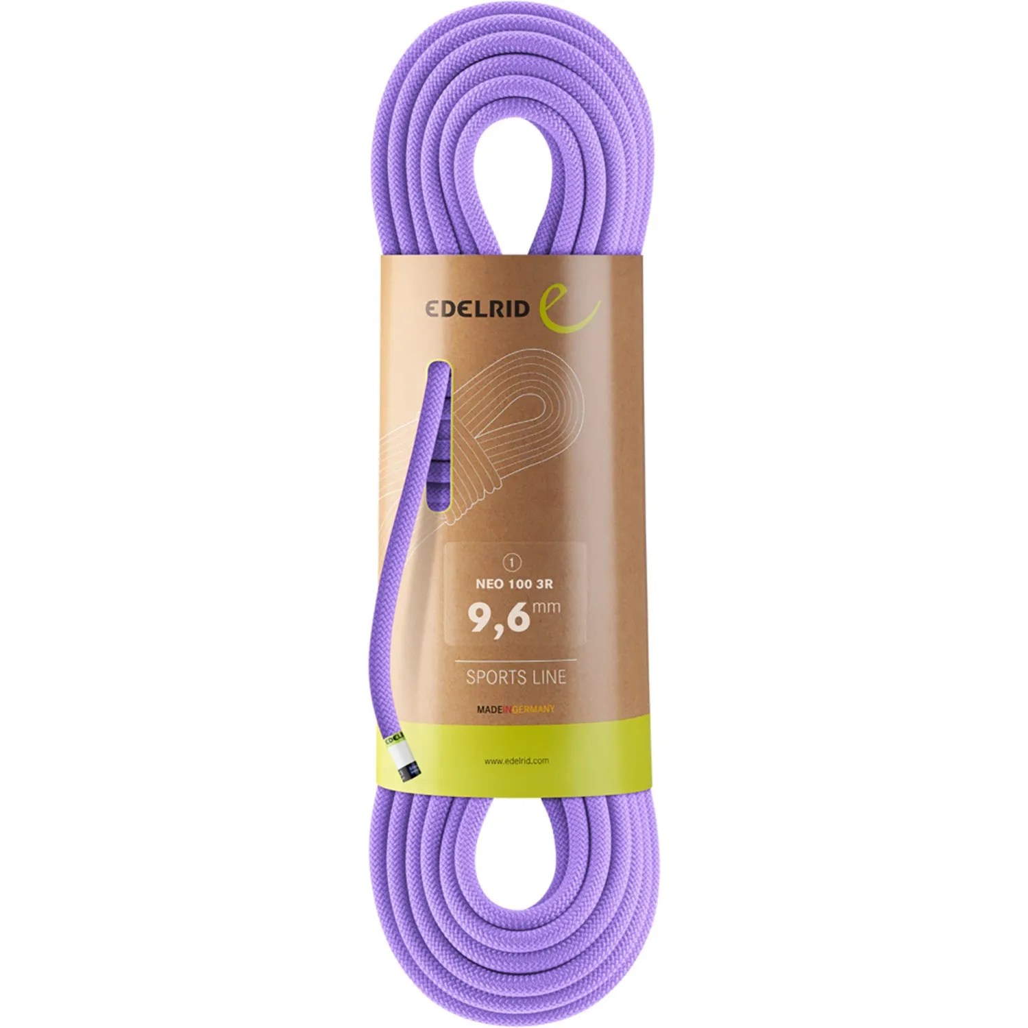 

NEO 100 3R 9.6 мм x 70 м Неосушенная веревка Edelrid, Lavender