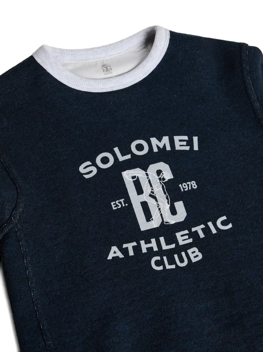 Толстовка с принтом Brunello Cucinelli Kids, синий — фото 3