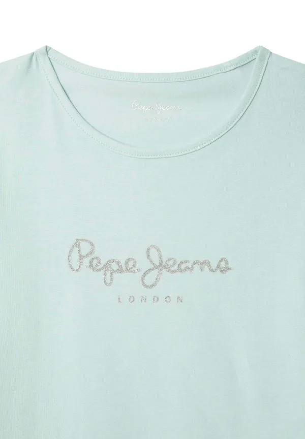 Футболка hana с блестящим принтом Pepe Jeans, Aqua Blue — фото 3
