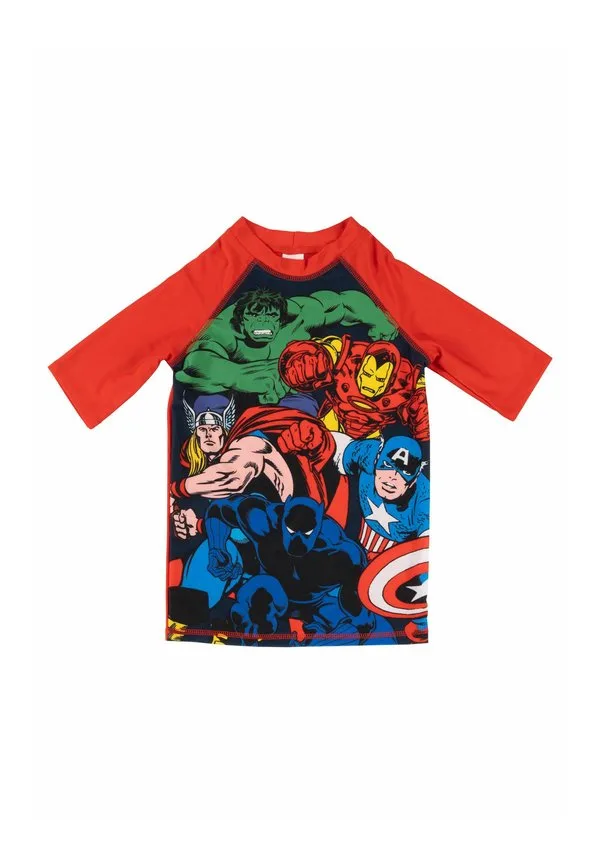 Marvel the avengers schwimmset uvschutz 30 badeanzug badeset рубашка и купальник zweiteiler Avengers, Blau/Rot — фото 2