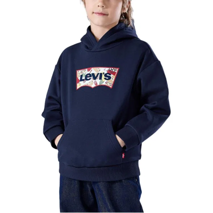 Детский свитшот с круглым вырезом Levis, Dark Indigo[Fall Regular]