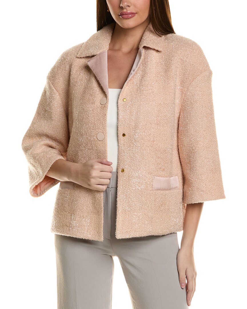 

КУРТКА ST. JOHN-GINGHAMEYELASHTWEEDKNIT, розовый