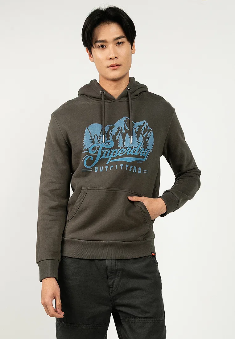 Худи, Outfitters Superdry, черный