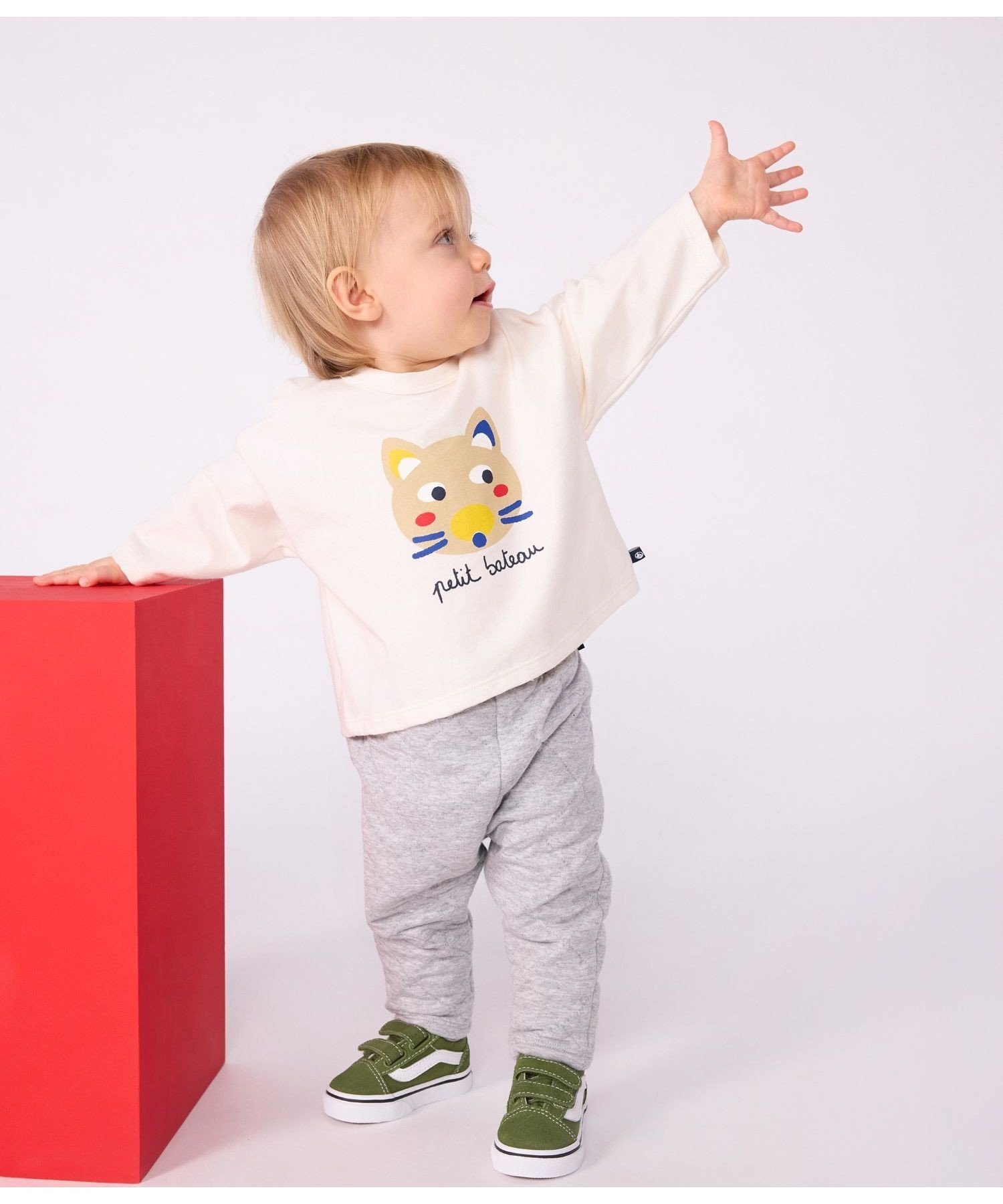 Футболка с длинными рукавами PETIT BATEAU, Off-white/multicolor
