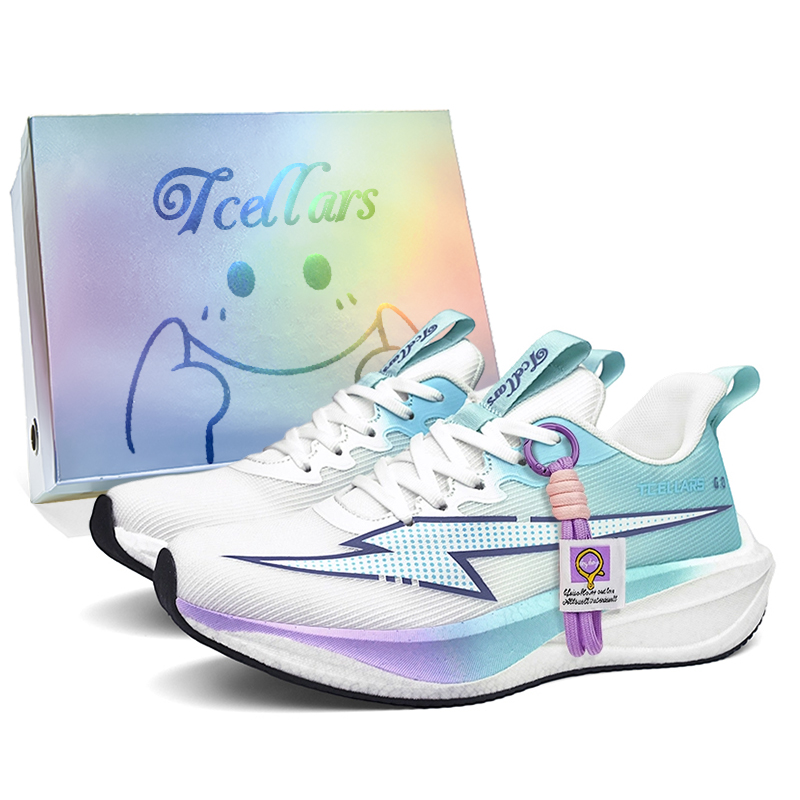 

Коллекция гром и молния TCELLARS, белый фиолетовый синий (Full-Length Anti-Twist Carbon Plate Style)