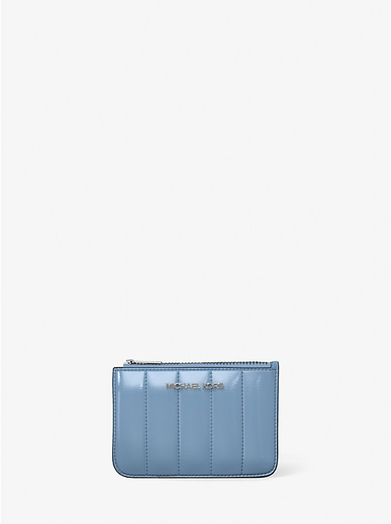 

Маленький лаковый кошелек для монет Jet Set Michael Kors, голубой