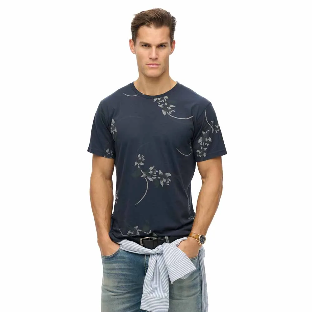 

Футболка с коротким рукавом Superdry Classic Ess Rlxd Printed, синий