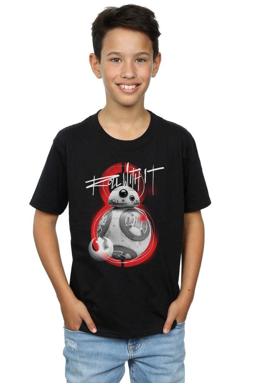 

Футболка «Последний джедай BB-8 Roll With It» Star Wars, черный
