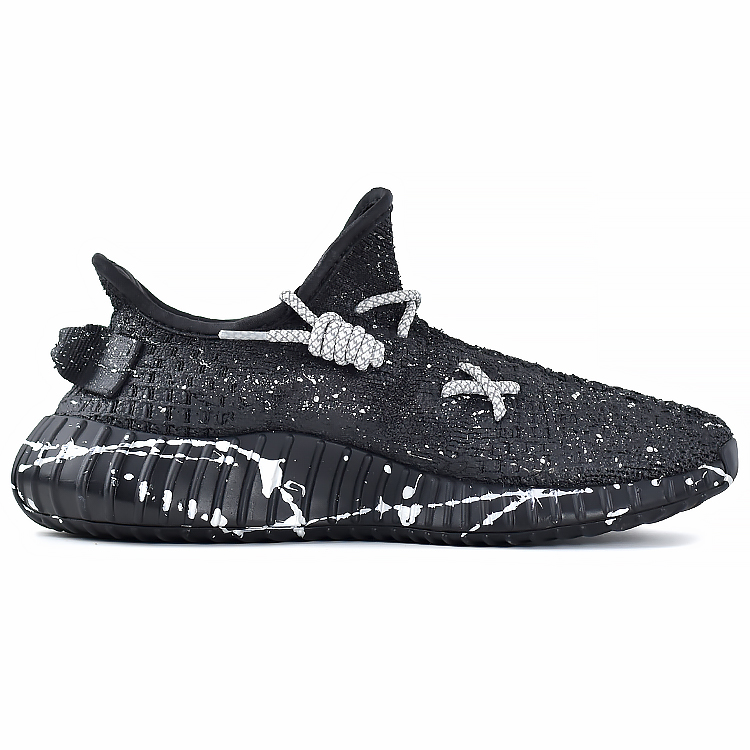 Adidas Originals Yeezy Boost 350 V2 с амортизацией, износостойкие низкие кеды унисекс черный серебристый, цвет Black Silver — фото 4