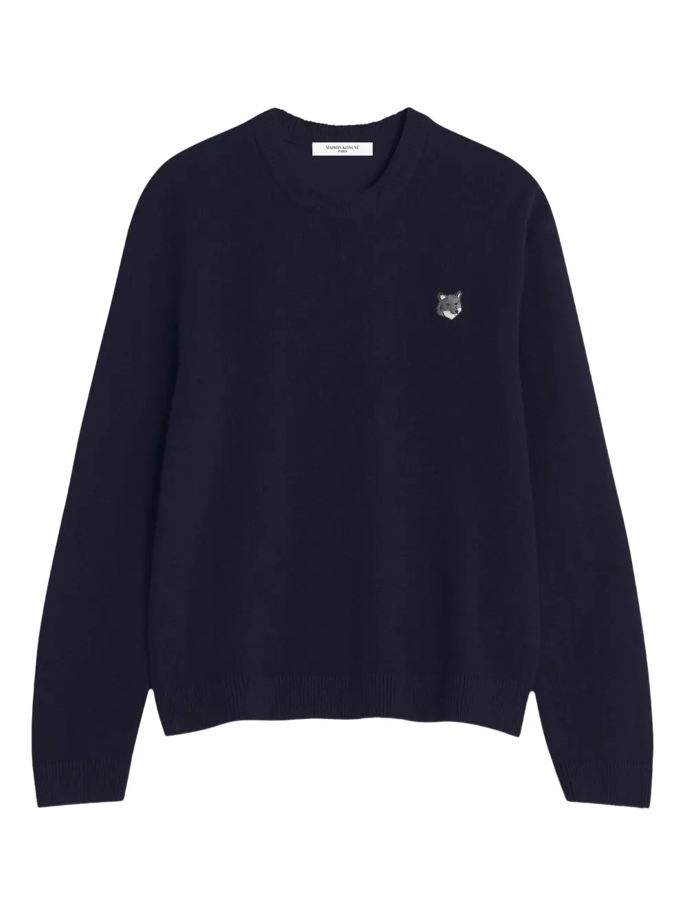 

Шерстяной свитер Fox-head Maison Kitsuné, синий