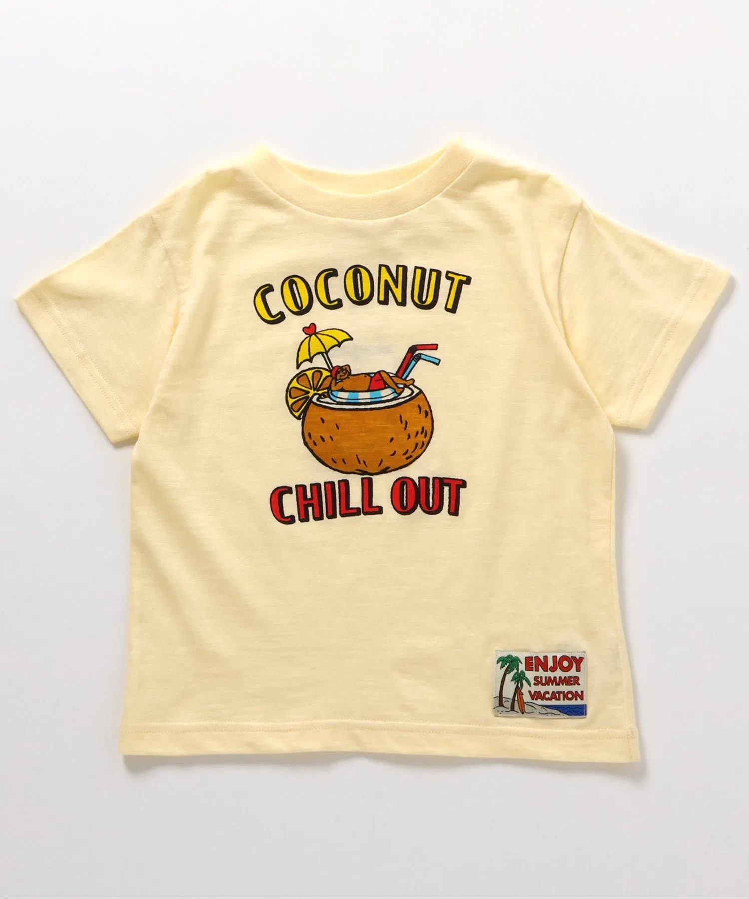 Детская футболка ENJOY SUMMER с принтом BREEZE жёлтая