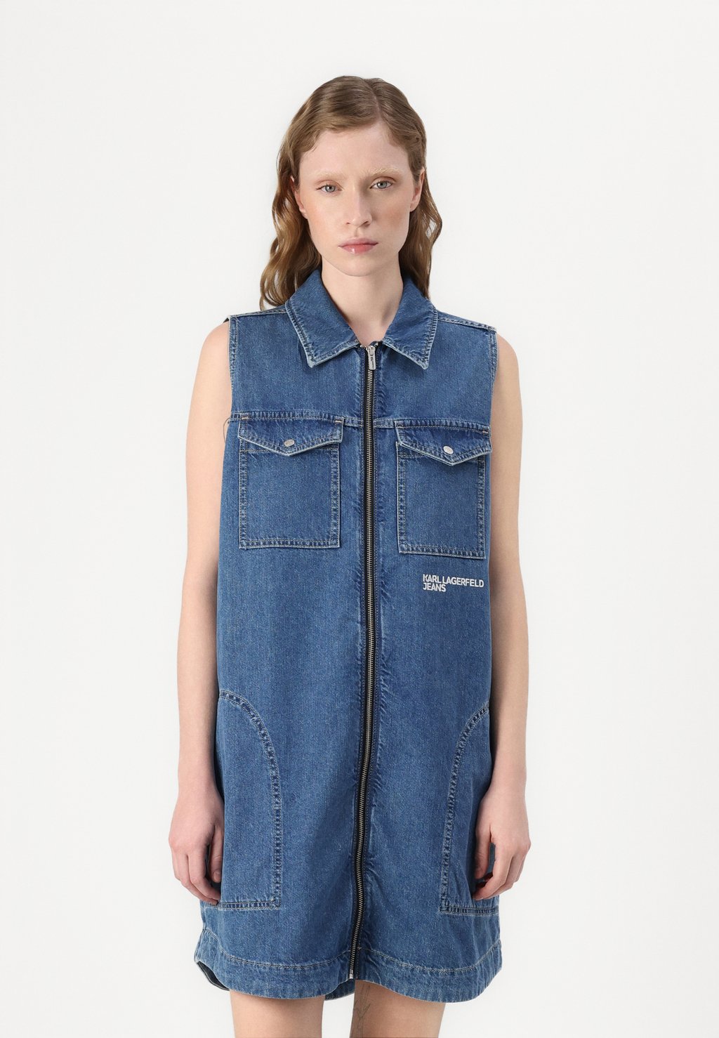 

Джинсовое платье ZIP DRESS Karl Lagerfeld Jeans, цвет Mid Blue