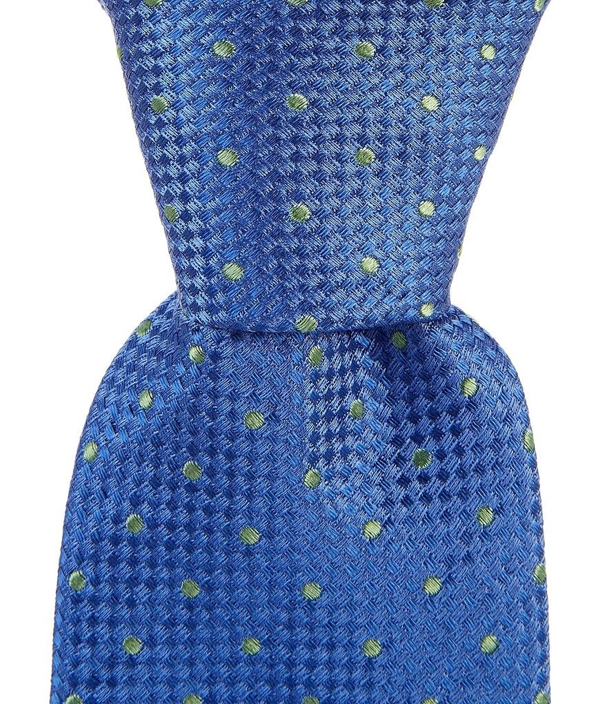 

Cremieux Big & Tall Pop Dot 3 1/4Тканый шелковый галстук, синий