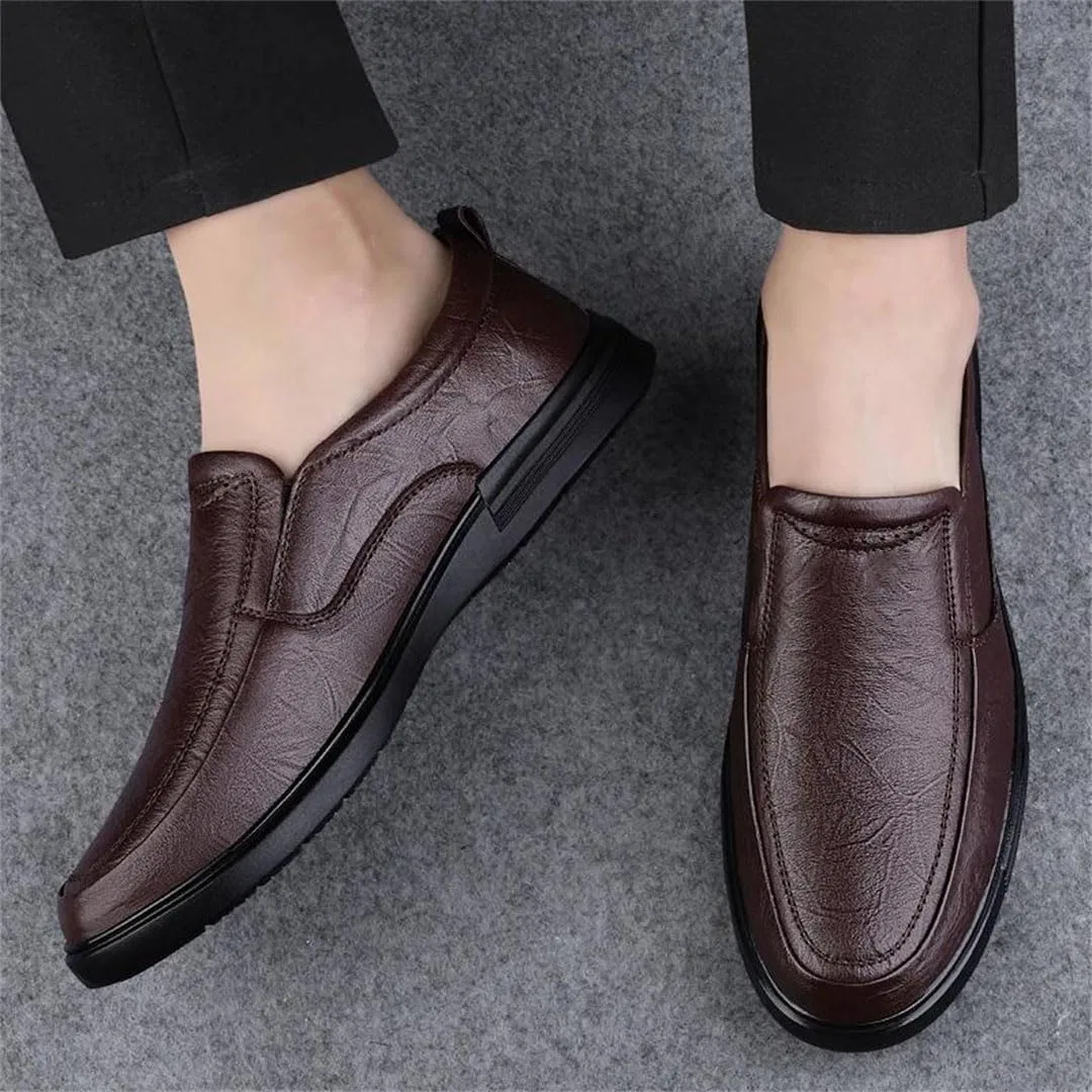 Лоферы кожаные мужские Luxury Comfortable Loafers, темно-коричневый — фото 2