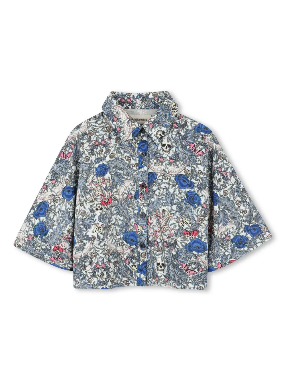 

Блузка с графичным принтом Zadig & Voltaire Kids, синий