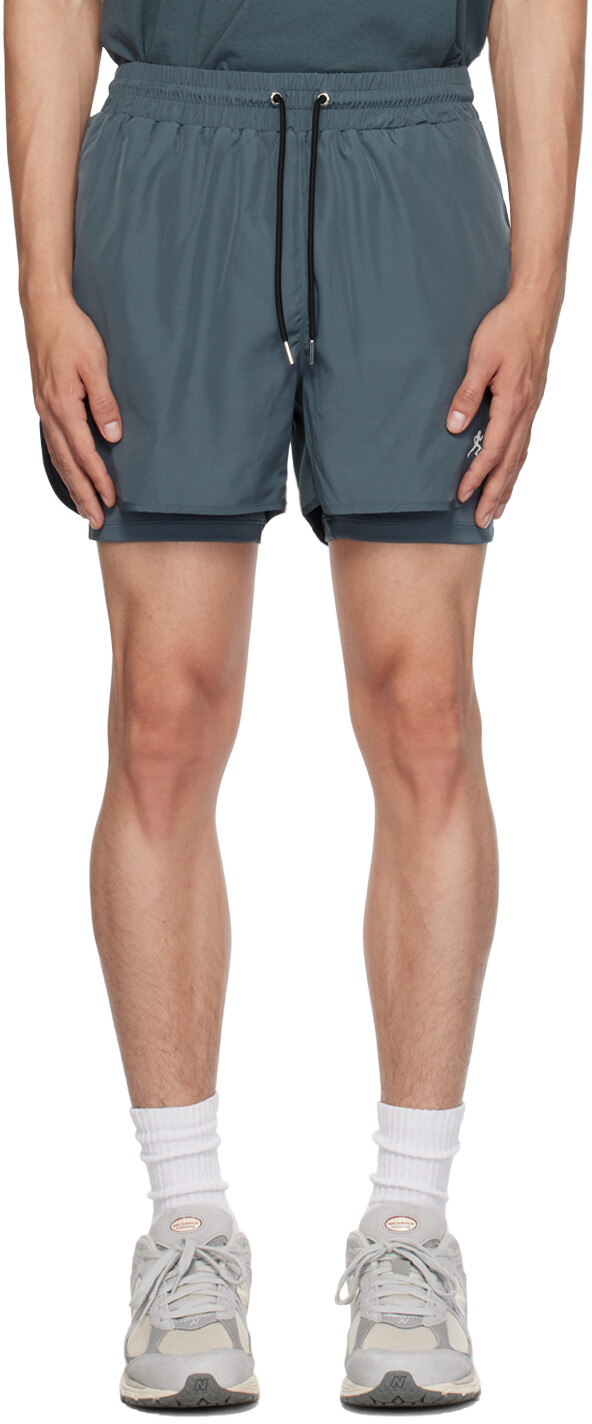 

Спортивные и насыщенные эксклюзивные синие шорты SSENSE Sporty & Rich
