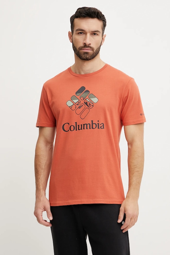 

Хлопковая футболка Columbia, оранжевый