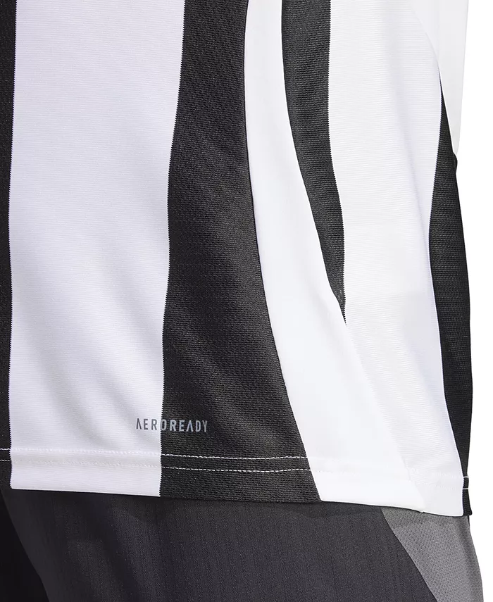 Мужская футболка с полосками и логотипом Jersey adidas, белый — фото 3