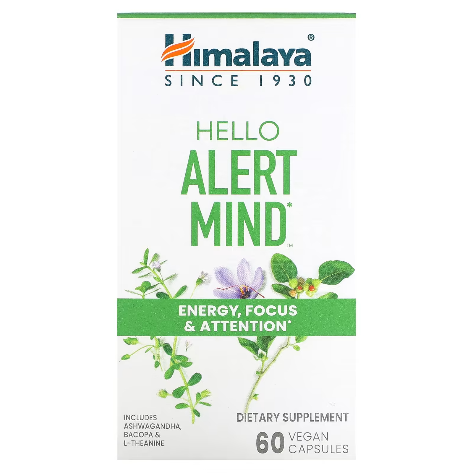 

Добавка Himalaya Hello Alert Mind, 60 капсул