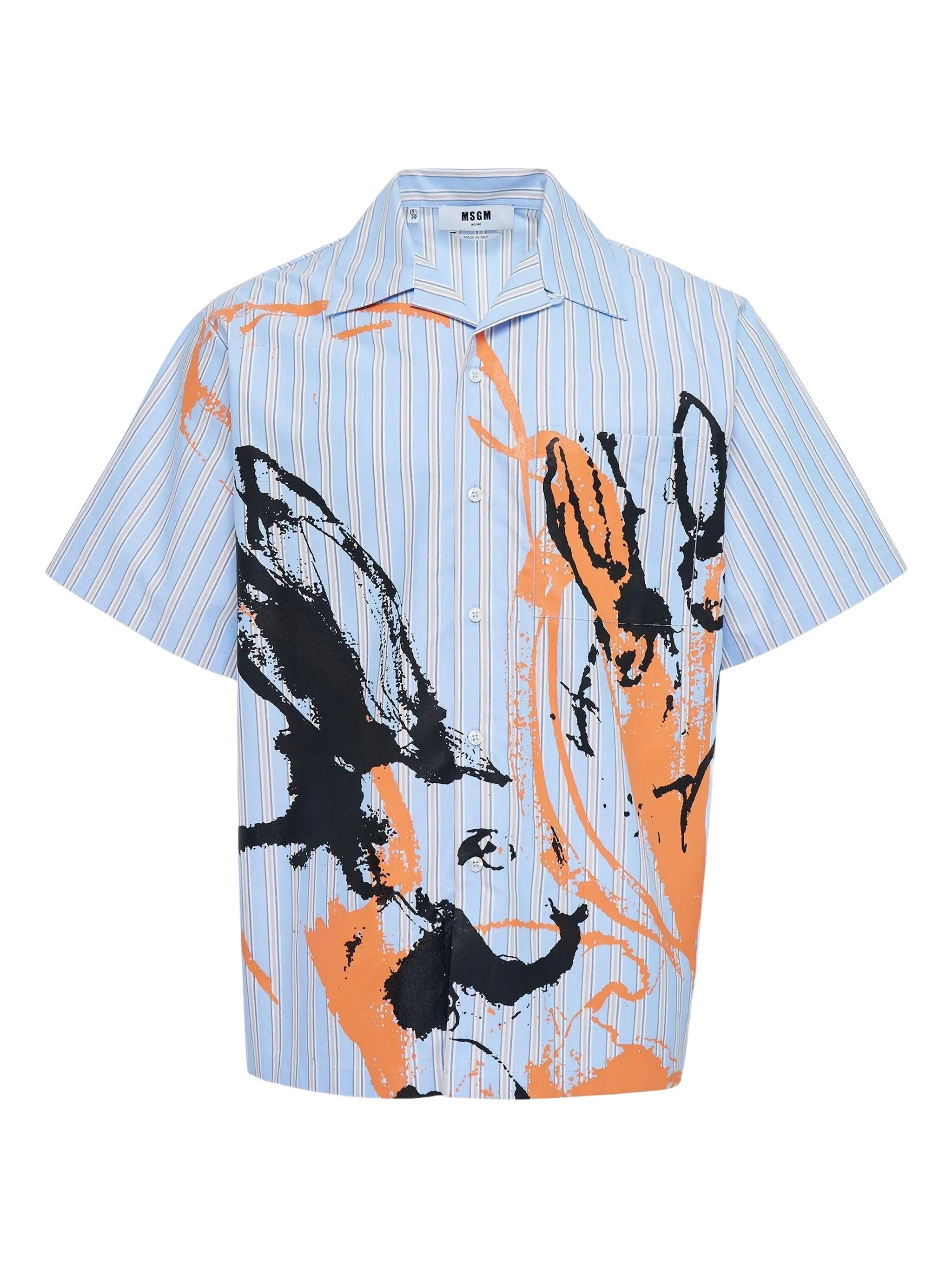 

Полосатая рубашка Msgm, синий