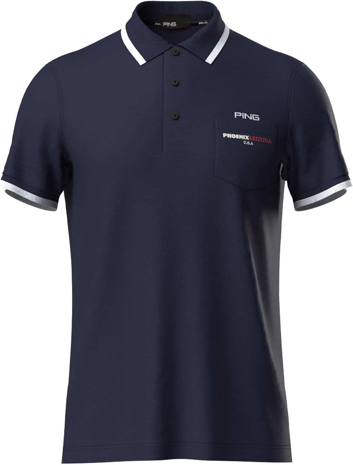 

Мужская поло-рубашка с коротким рукавом Ping Apparel на подкладке (сверхбыстросохнущая) 621-6160201 120Navy LL, темно-синий