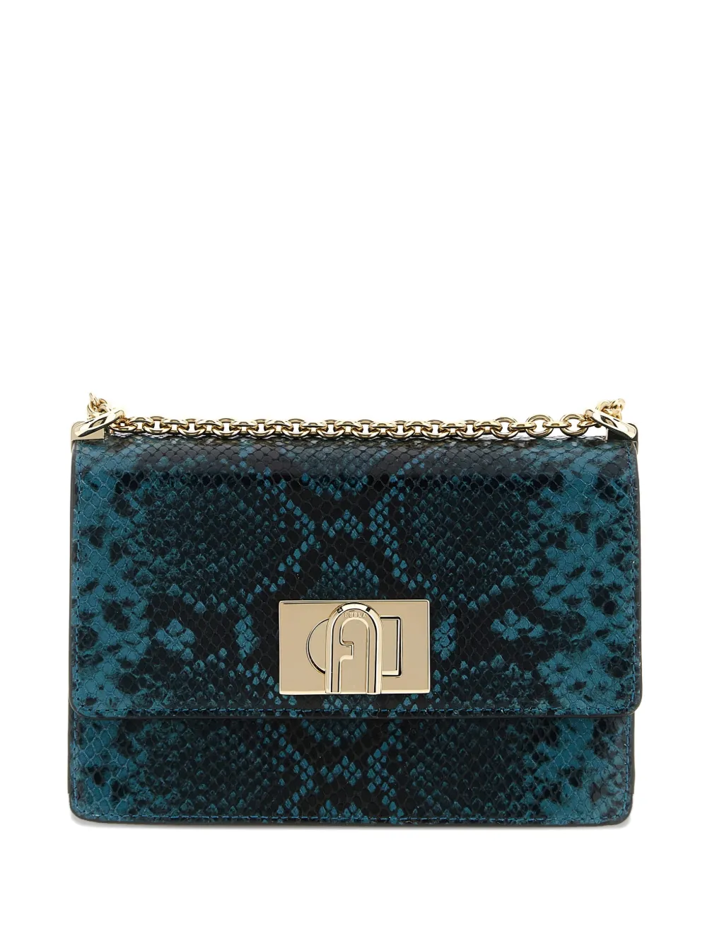 

Сумка через плечо Arco с принтом под питона Furla, синий