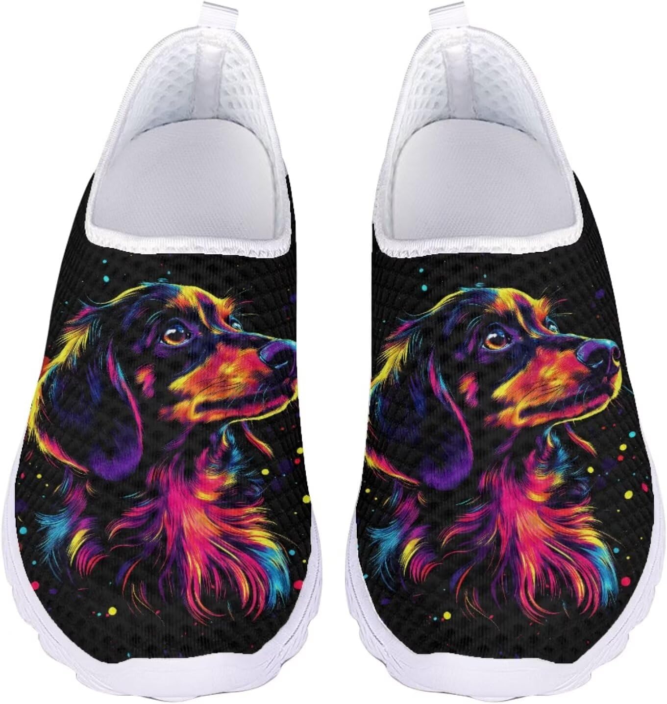 

Женские слипоны Jeiento для ходьбы с животным принтом, легкие кеды-тапочки, сетчатые теннисные кроссовки унисекс, пляжная водная обувь, Dachshund Dogs