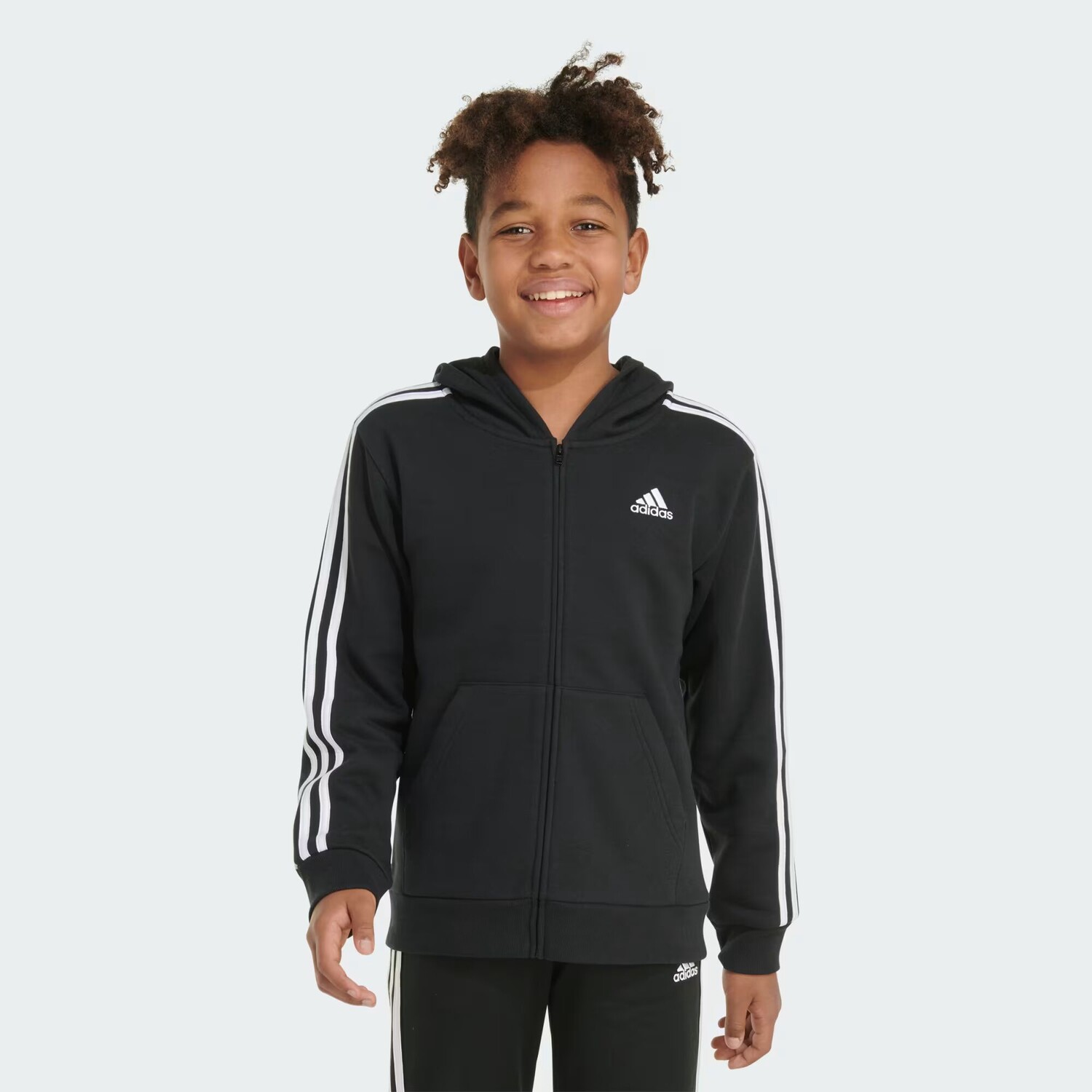 

ESS 3S HOOD CTN Толстовка на молнии Adidas, цвет Black