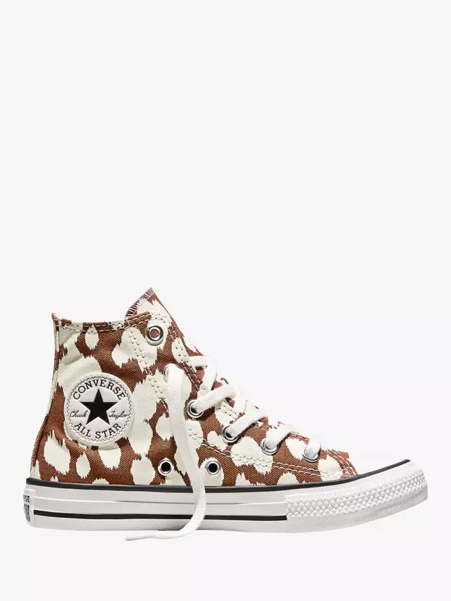 Детские кроссовки Chuck Taylor All Star с анималистическим принтом, коричнево-бежевые Converse