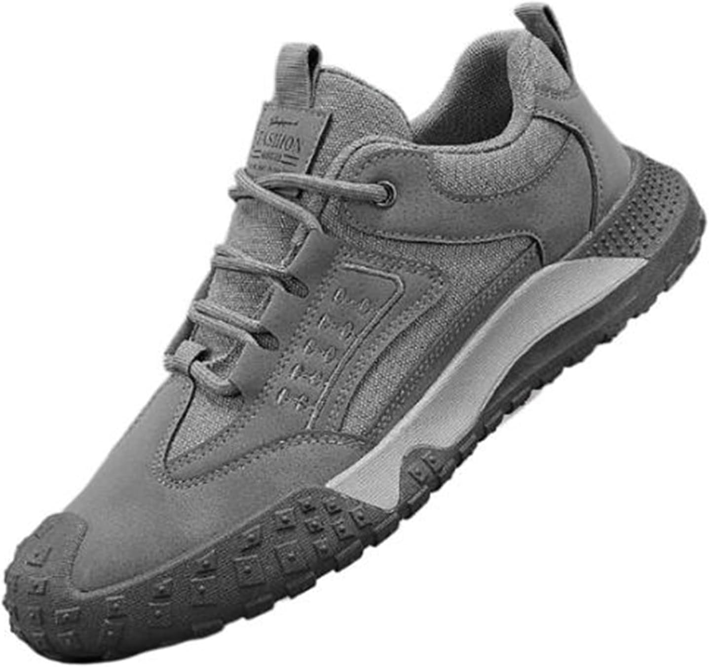 

Мужские дышащие замшевые кожаные кроссовки на шнуровке с платформой для походов, низкие, легкие, мягкие, нескользящие, удобные для ходьбы, походов, рыбалки, кемпинга, приключений, кросс-кантри и повседневного ношения Houdbdol, хаки