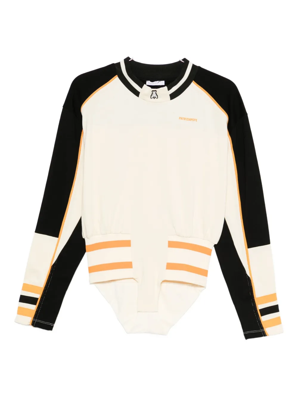 

Толстовка с полосатым декором Patrizia Pepe, бежевый