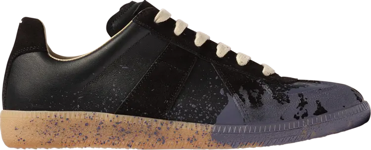 Кроссовки Maison Margiela Wmns Replica Low 'Paint Splatter - Black Pewter', черный