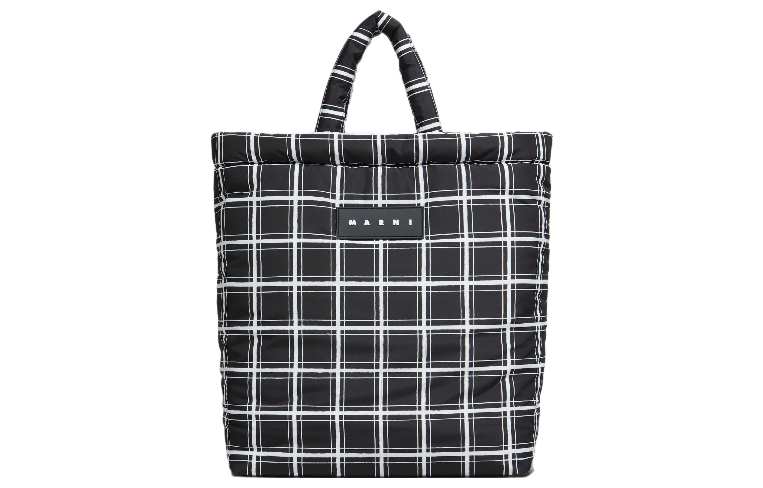 

MARNI Клетчатая объемная сумка-тоут