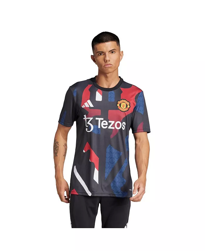 

Мужская черная футболка Manchester United 2024/25 для разминки adidas