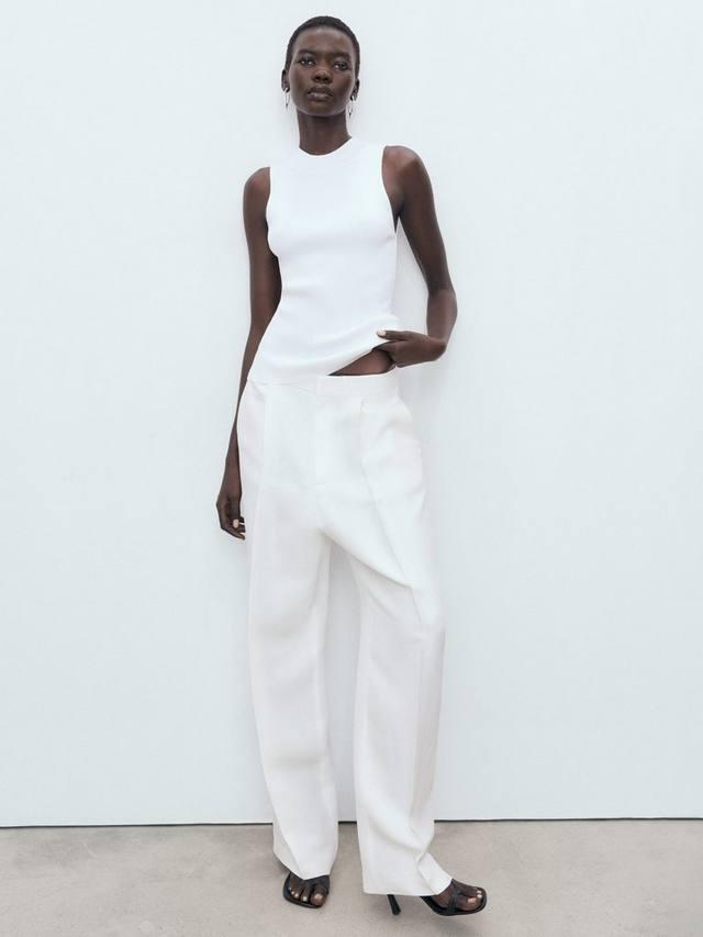 

Топ Albert без рукавов Mango, Natural White