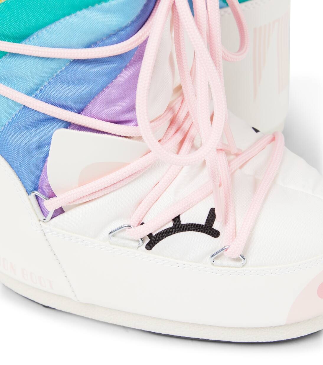 Зимние сапоги Icon Unicorn с принтом Moon Boot Kids, цвет white/multicolor — фото 4