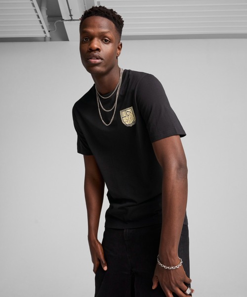 

Мужская футболка с коротким рукавом, принт PUMA, черный