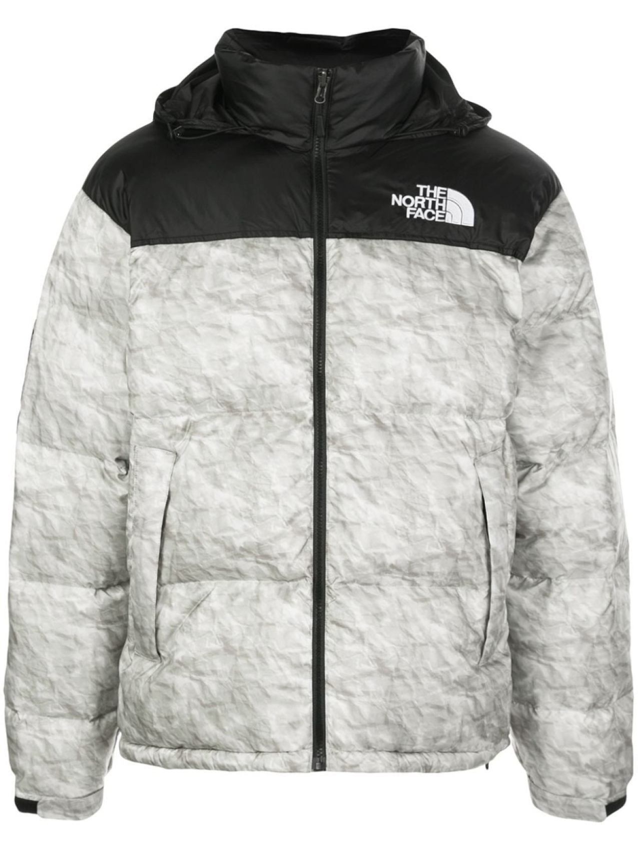 

Supreme пуховик из коллаборации с The North Face, серый