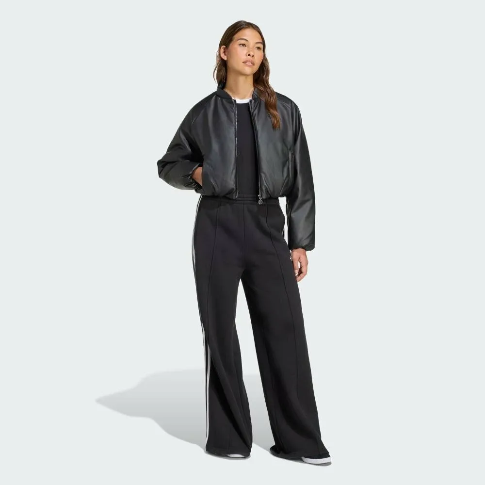 Куртка-бомбер из искусственной кожи с пуховым наполнителем Adidas, black — фото 3