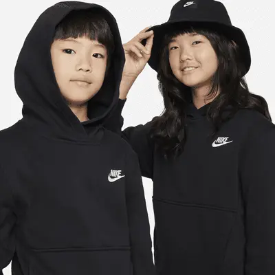 Худи Nike Sportswear Club Fleece, черный/белый — фото 3