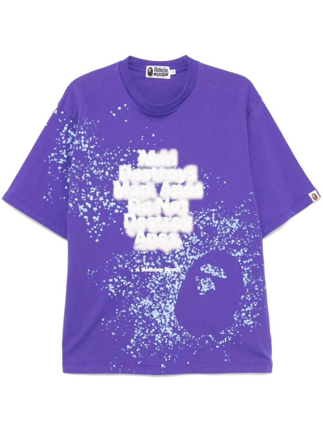 

Футболка с надписью A BATHING APE, фиолетовый