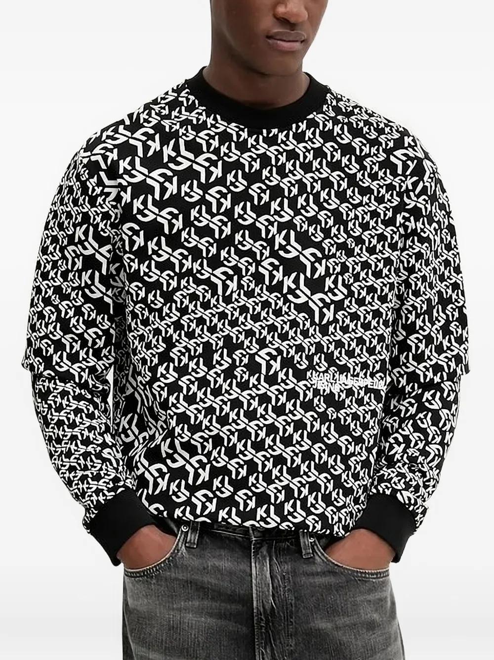 

Толстовка с логотипом Karl Lagerfeld Jeans, черный