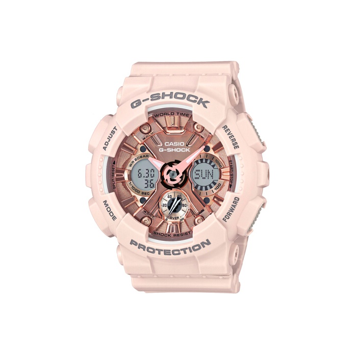 

CASIO Часы Women's Gold Watch GMA-S120MF-4A, Pink Watch Dial