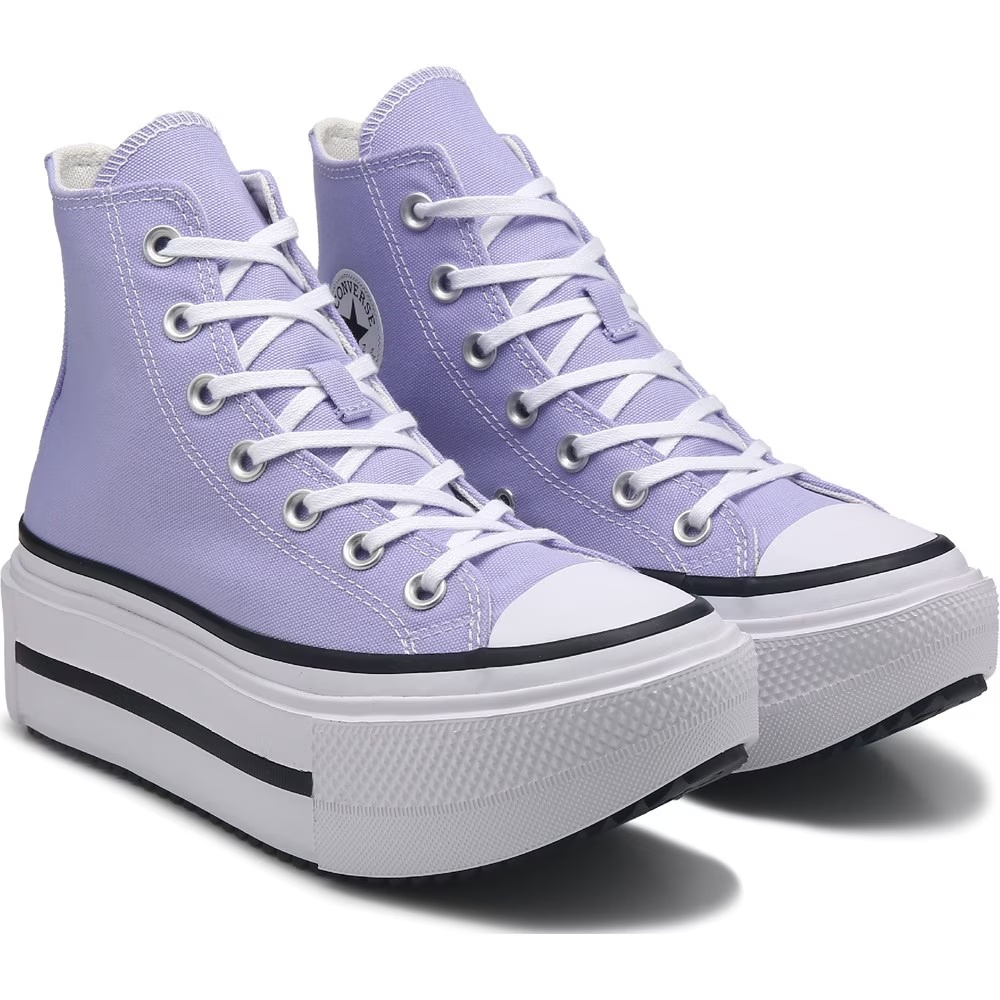 Кеды на двойной платформе Chuck Taylor Lift Double Stack High Top от Converse, purple violet heat